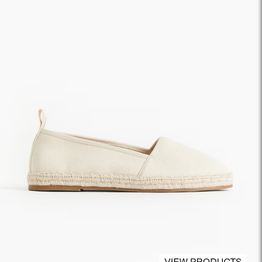 H&M Cream Espadrille Slip-Ons